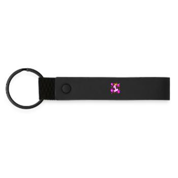 1er anniversaire Fille Ballons Crown Stars - Porte-clés en PU mat - noir - Devant