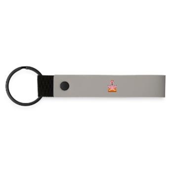 Flamingo Yoga Méditation de fitness - Porte-clés en PU mat - gris clair - Devant