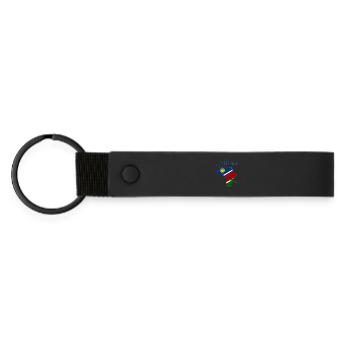 Namibia Landkarte Afrika used - Matte PU Schlüsselanhänger - Schwarz - Vorne