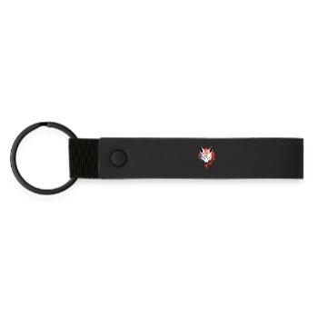 Kumiho Samurai Fuchs Maske Kitsune Japan Anime - Matte PU Schlüsselanhänger - Schwarz - Vorne