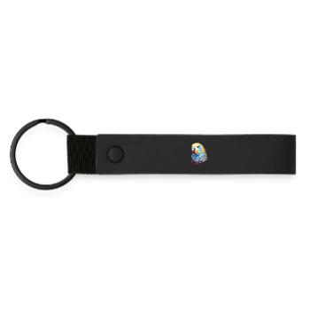 Perruche Polygone Bird Perruches - Porte-clés en PU mat - noir - Devant
