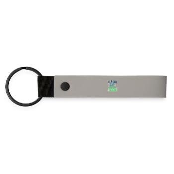 Good Day to Play Tennis - Matte Pu Keyring - light grey - Front