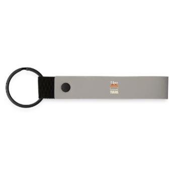 Railroad Love - Matte Pu Keyring - light grey - Front