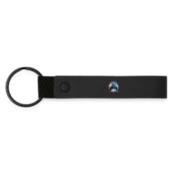 Gaming controller with crown - Matte Pu Keyring - black - Front