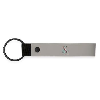 Snake Student Crayon School - Matte Pu Keyring - light grey - Front