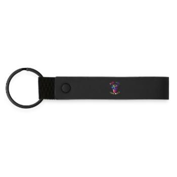 Aloe You Succulent Plant Gardening Gardener - Matte Pu Keyring - black - Front