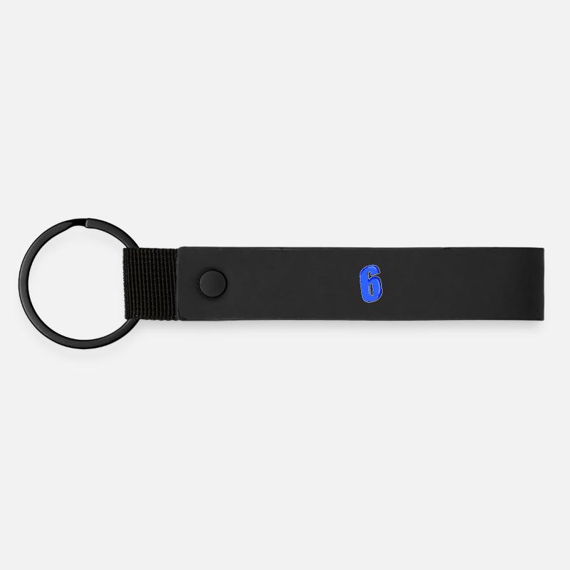 Numéro 6 Numéro - Porte-clés en PU mat - noir