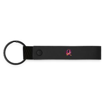 Joueur de basket-ball style années 80 - Porte-clés en PU mat - noir - Devant