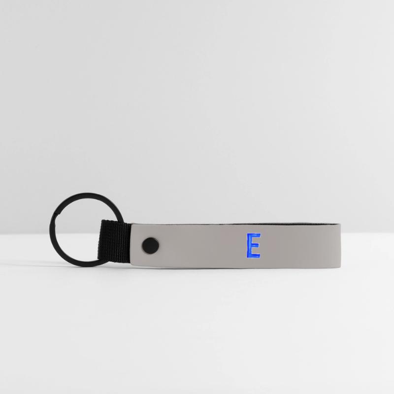 Point E - Initial point E Porte-clés en PU mat