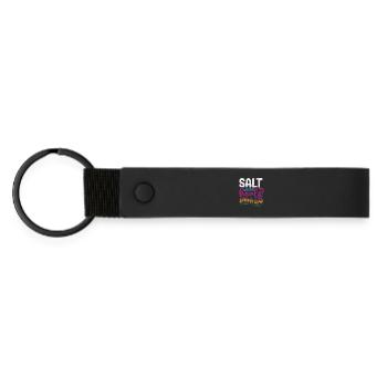 Salt Water Heals Everything - Matte Pu Keyring - black - Front