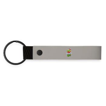 Forfait de Noël grenouille - Porte-clés en PU mat - gris clair - Devant