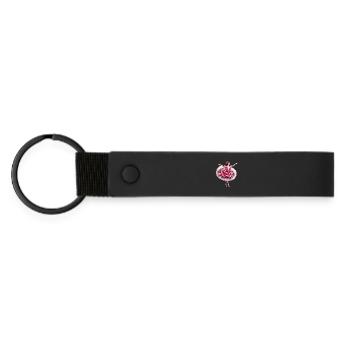 Danseuse de ballet avec tutu - Porte-clés en PU mat - noir - Devant