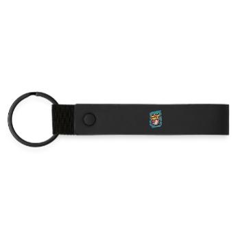 Live Chill Chat badass - Porte-clés en PU mat - noir - Devant