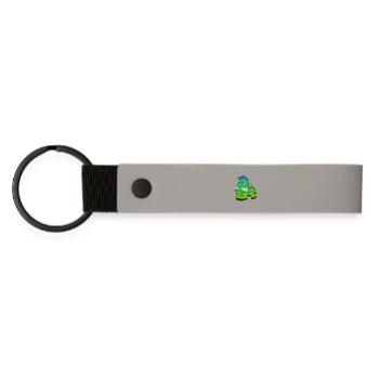 Tortoise Student Cap School - Matte Pu Keyring - light grey - Front