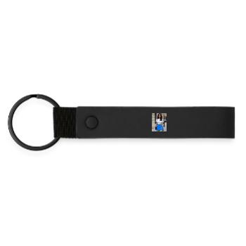 Women's glamour - Matte Pu Keyring - black - Front