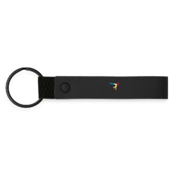 Gymnaste Gymnastique Club de gymnastique Gymnastique Gymnastique - Porte-clés en PU mat - noir - Devant