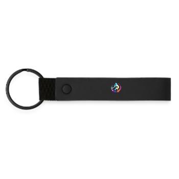 Turnerin Gymnastik Turnverein Turnen Turnsport - Matte PU Schlüsselanhänger - Schwarz - Vorne