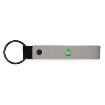 Pêche au poisson tortue - Porte-clés en PU mat - gris clair - Devant