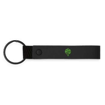 Arbre vert - Porte-clés en PU mat - noir - Devant