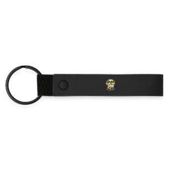 WHISKY IS LIQUID SUNSHINE - Matte Pu Keyring - black - Front