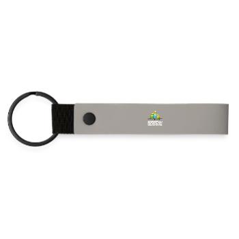 Careful - We know all your secrets - Matte Pu Keyring - light grey - Front