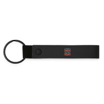 Humor und Wert originelles Geburtstagsgeschenk - Matte PU Schlüsselanhänger - Schwarz - Vorne