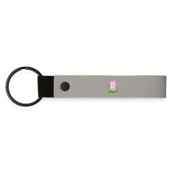 Raquette de tennis Pig - Porte-clés en PU mat - gris clair - Devant