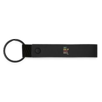 Ne me faites pas répéter l’histoire - Porte-clés en PU mat - noir - Devant