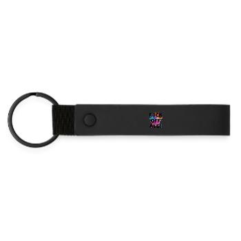 Une expression colorée de la liberté - Porte-clés en PU mat - noir - Devant