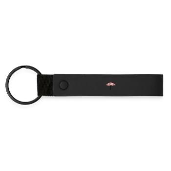 Regenschirm Herz Herzen Valentin Liebe - Matte PU Schlüsselanhänger - Schwarz - Vorne