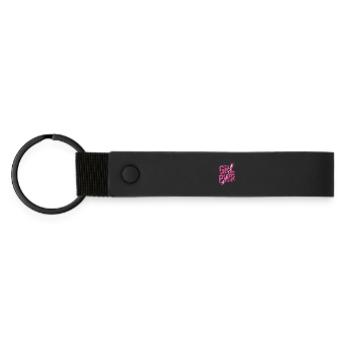 Women Power GRL PWR Girl Patriarchy Feminism - Matte Pu Keyring - black - Front