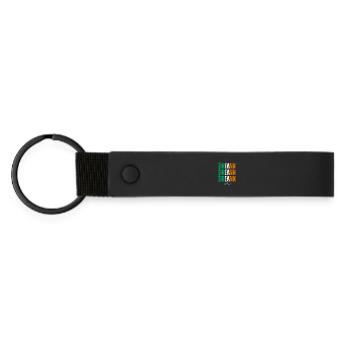 Flag of Ireland, Irish Pride - Matte Pu Keyring - black - Front