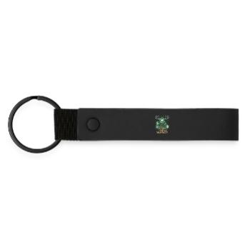 Leshy Herr des wilden Waldes Design - Matte PU Schlüsselanhänger - Schwarz - Vorne