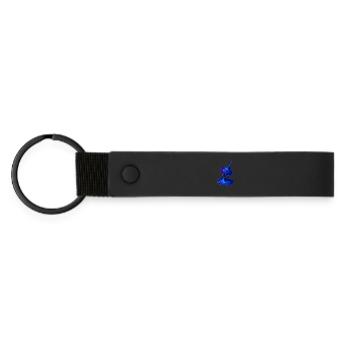 Melting Top Blue Purple - Matte Pu Keyring - black - Front