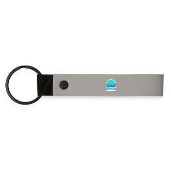 Diving diving board - Matte Pu Keyring - light grey - Front