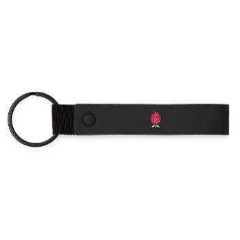 Dragon fruit - Matte Pu Keyring - black - Front