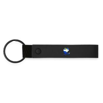 Axonais - Matte Pu Keyring - black - Front