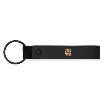I'm only here for the snacks - Matte Pu Keyring - black - Front