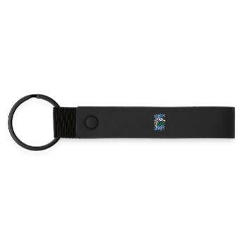 Serious About Blue Tongue Skinks Since 1934 - Matte Pu Keyring - black - Front