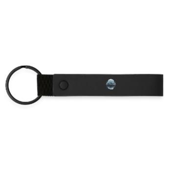 Bäume, Wald, Natur, Wildnis, Outdoor, Sunset - Matte PU Schlüsselanhänger - Schwarz - Vorne