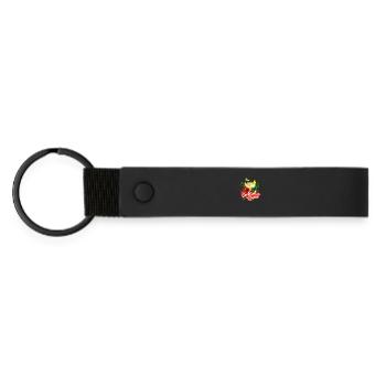 Cocktail Queen Vintage JGA Junggesellinnenabschied - Matte PU Schlüsselanhänger - Schwarz - Vorne
