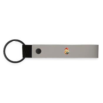 Lecture de poulet - Porte-clés en PU mat - gris clair - Devant