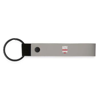 Je serais peut-être plus sociable si vous étiez - Porte-clés en PU mat - gris clair - Devant