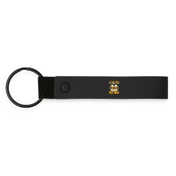 Pickleball Beer Paddleball Tournament Dinkball - Matte Pu Keyring - black - Front