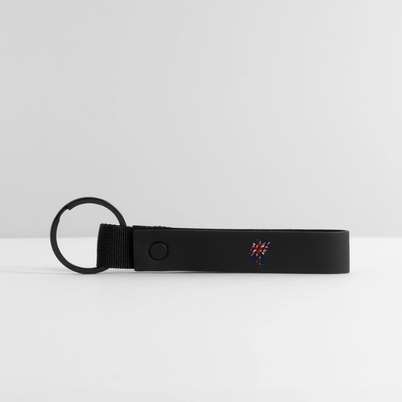 Union Jack Claw Scratch Mark Matte Pu Keyring