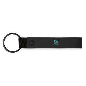 Soyez vous-même loutre de mer dessin animé - Porte-clés en PU mat - noir - Devant