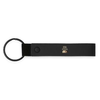 Couch Scene Investigation – Funny True Crime - Matte Pu Keyring - black - Front