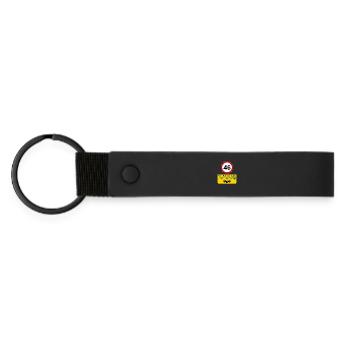 46 From now on only hop smoothie - Matte Pu Keyring - black - Front