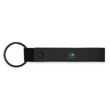 Vegan For Life - Matte Pu Keyring - black - Front