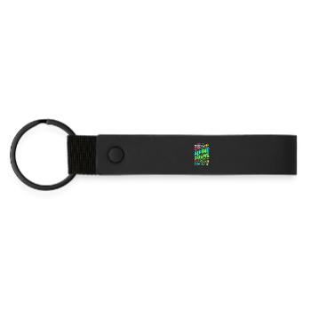 Alpine Dreams Ski & Snow Mountain Design - Porte-clés en PU mat - noir - Devant